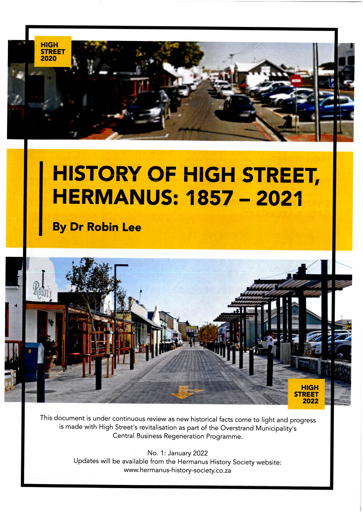 History of High Street, Hermanus: 1857 - 2021